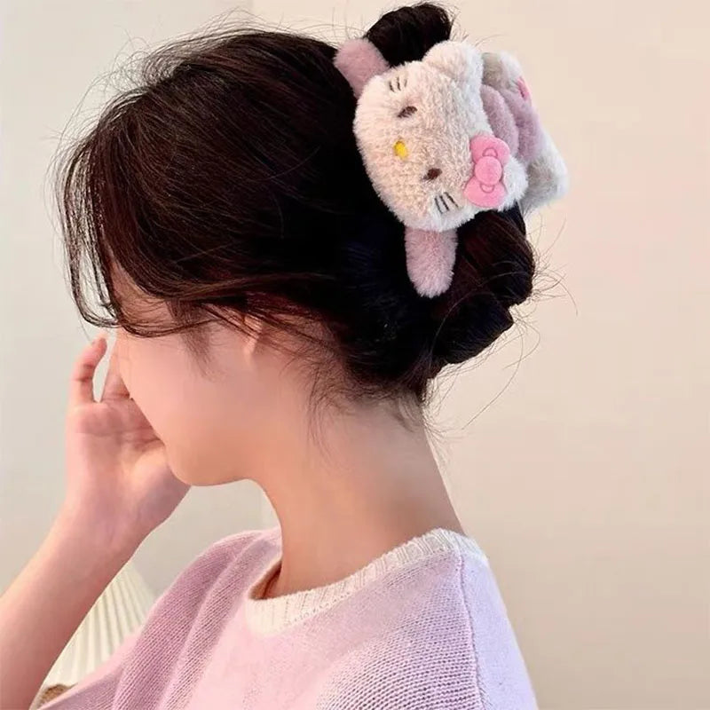 Sanrio Hello Kitty  Plush Hair Claw Clip