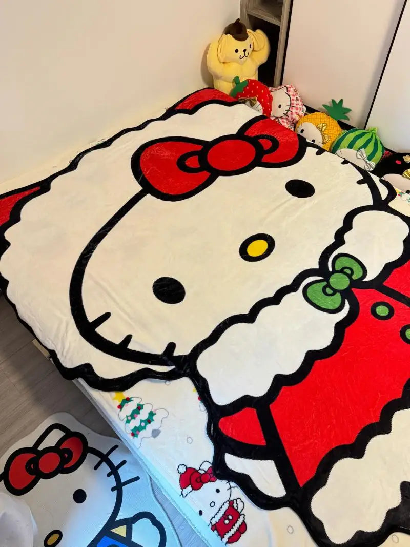 Hello Kitty Shape Christmas Blanket