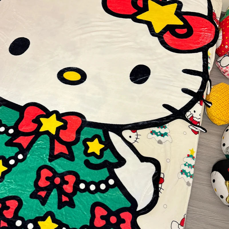 Hello Kitty Shape Christmas Blanket