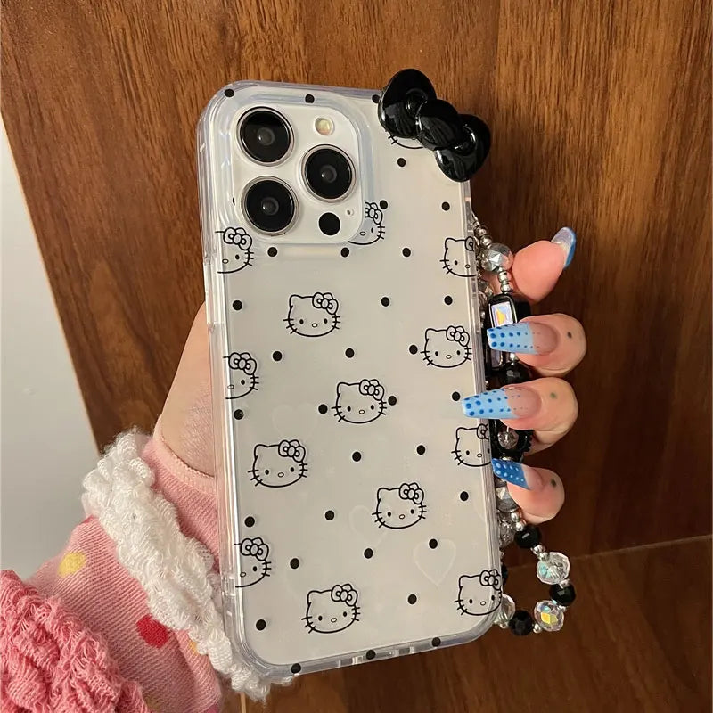 Hello Kitty Black Holographic Phone Case