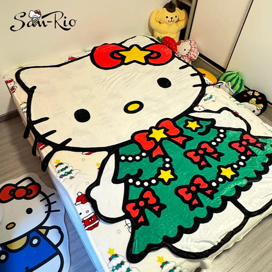 Hello Kitty Shape Christmas Blanket