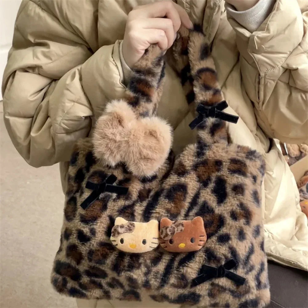 Hello kitty Leopard Plush Bag