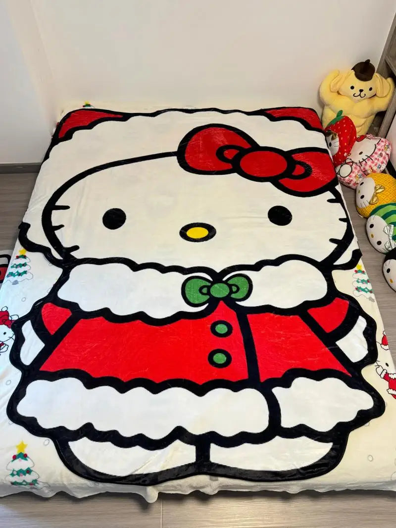 Hello Kitty Shape Christmas Blanket