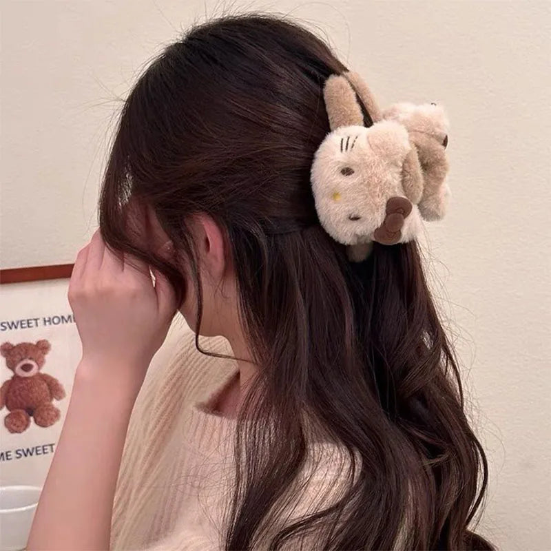 Sanrio Hello Kitty  Plush Hair Claw Clip