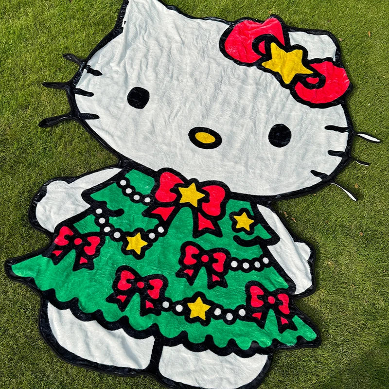 Hello Kitty Shape Christmas Blanket