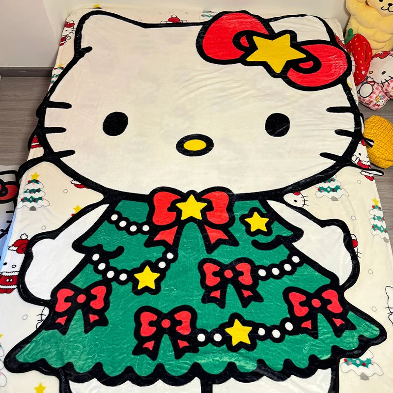 Hello Kitty Shape Christmas Blanket