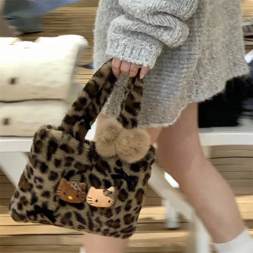 Hello kitty Leopard Plush Bag