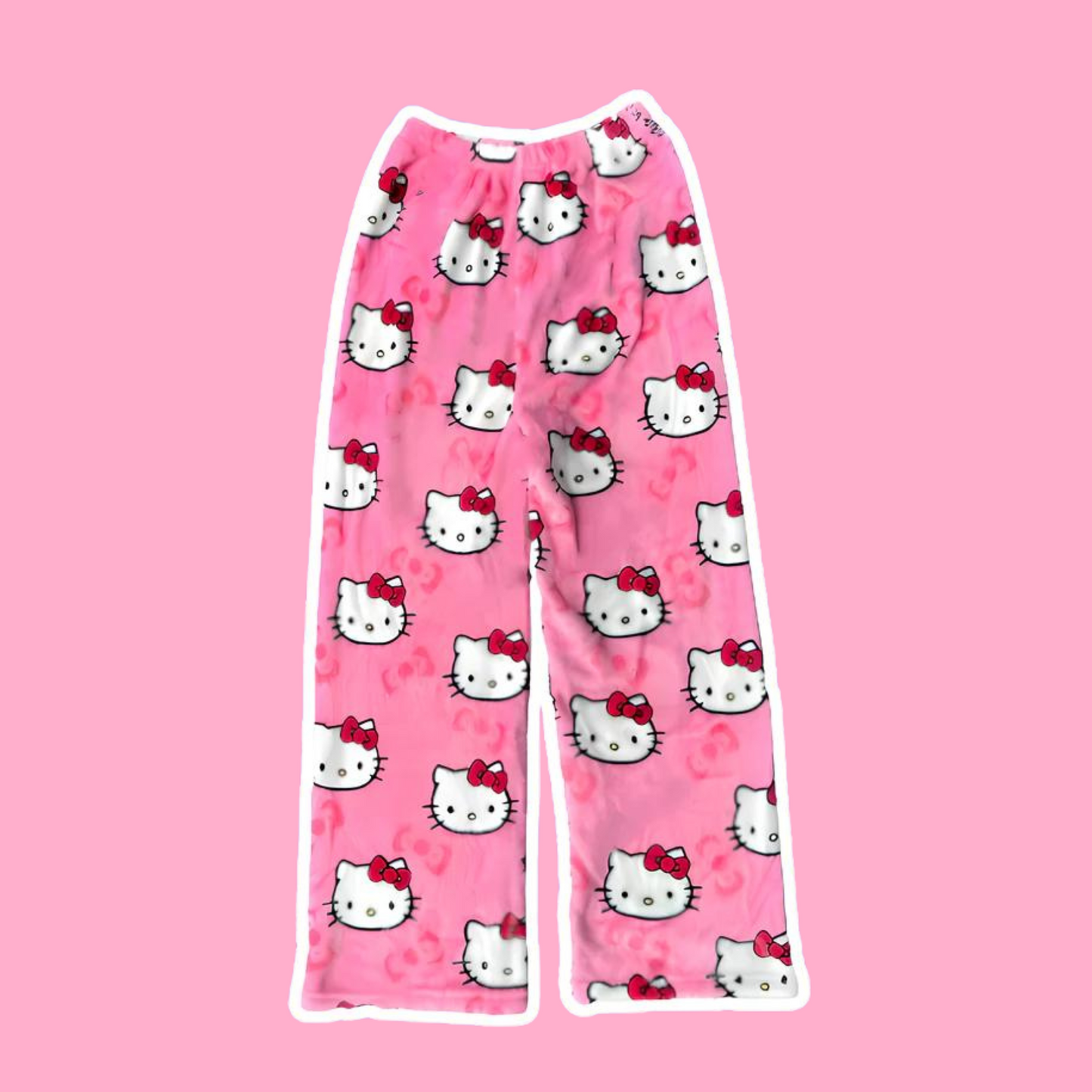 Sanrio Pink Hello Kitty Fleece pajamas, Front side